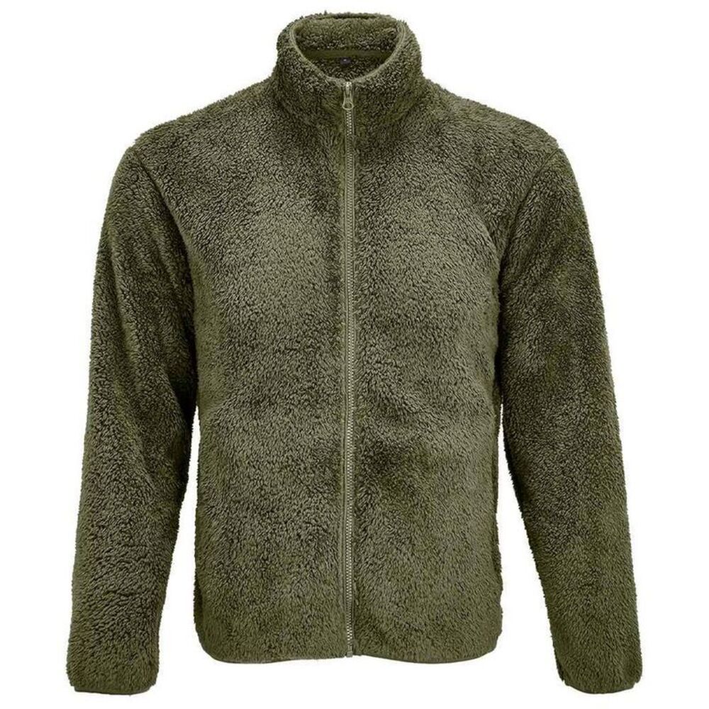 SOLS Unisex Adult Finch Fluffy Jacket / Army